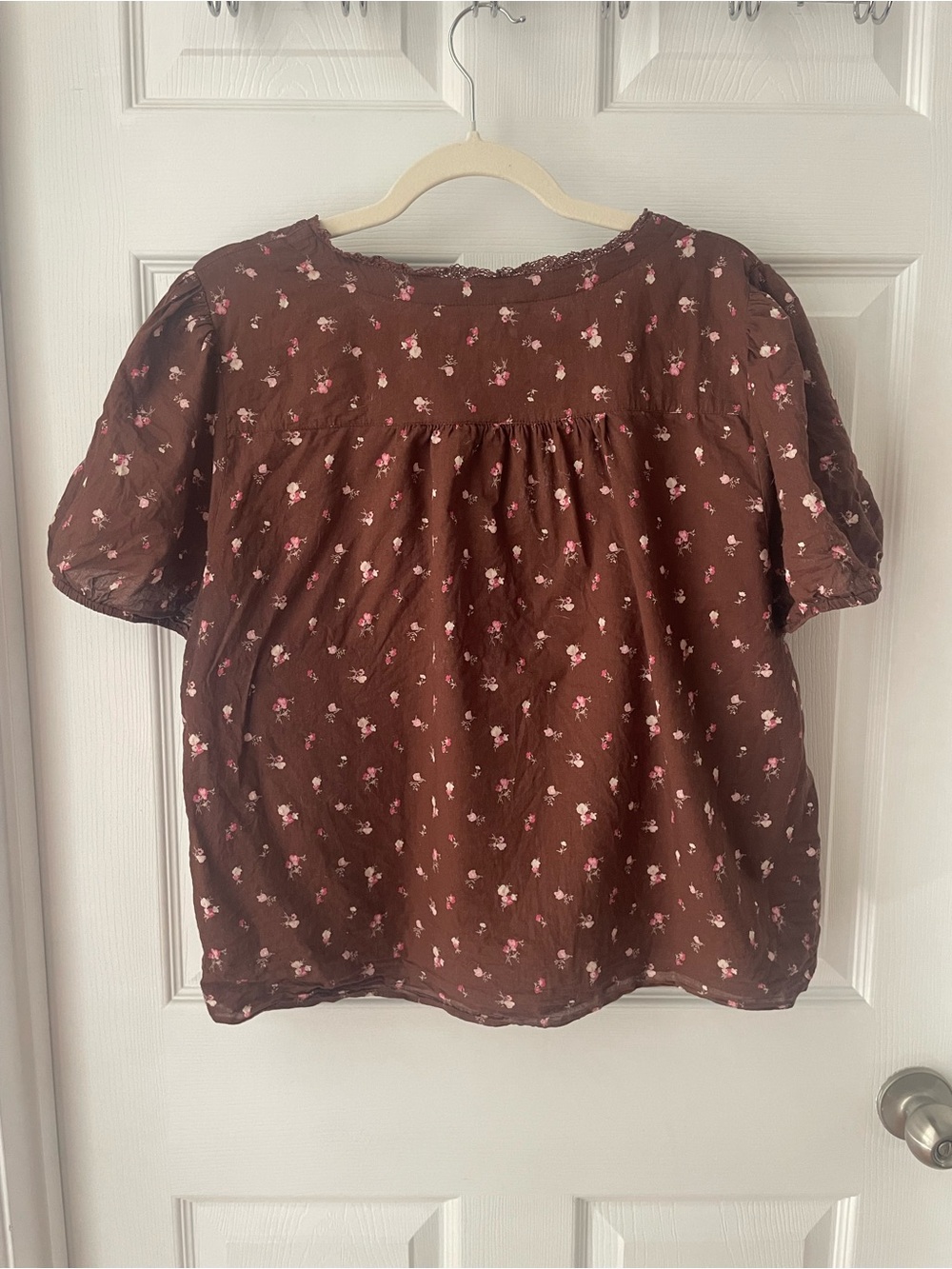 Lucky Brand 100% cotton romantic floral blouse - Picture 4 of 4